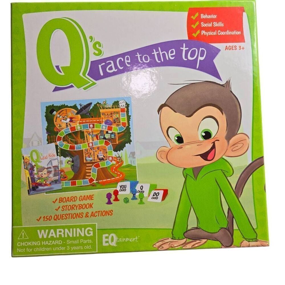 EQtainment Q's Race to the Top Educational Board Game 150 Questions & Actions